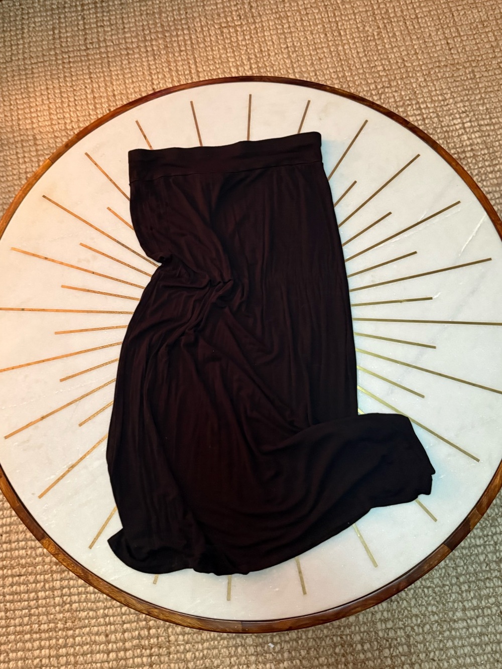 Ava & Viv Black Maxi Skirt with Wide Stretch Waistband